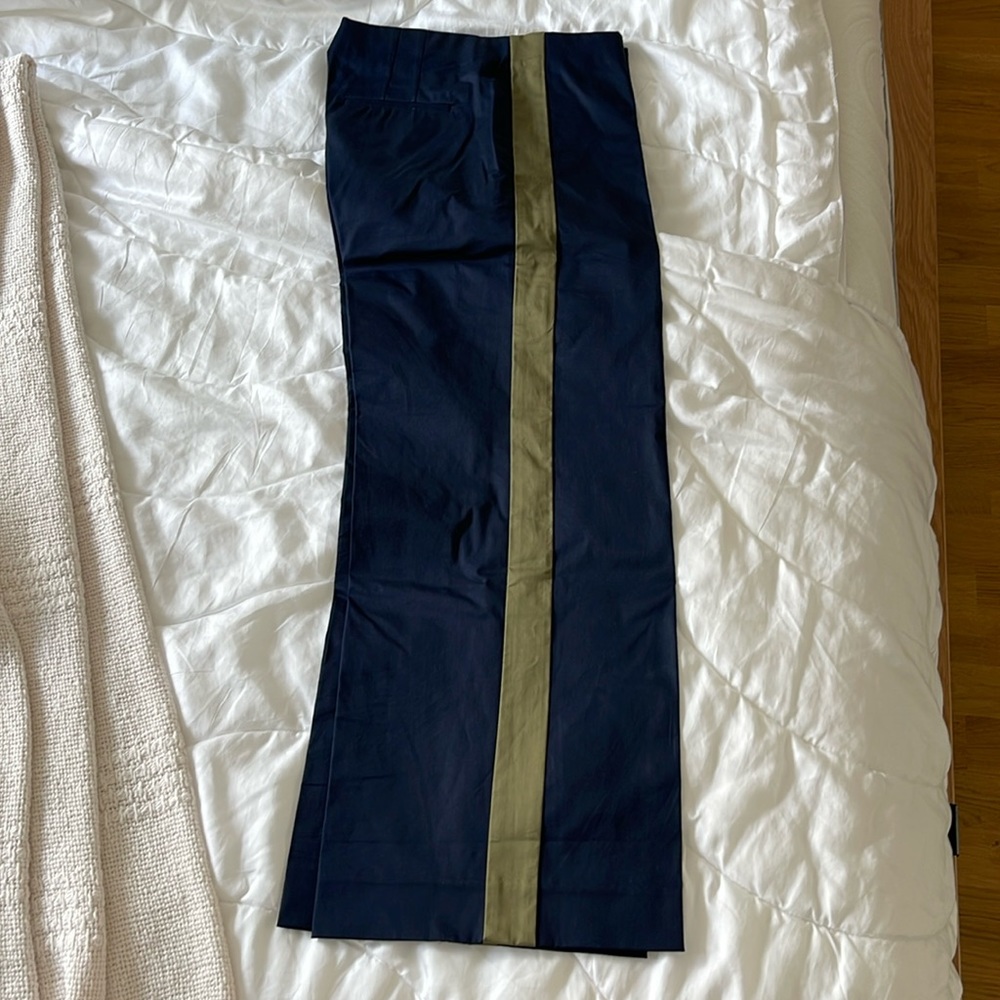 J Crew cropped wide leg navy pants 6T